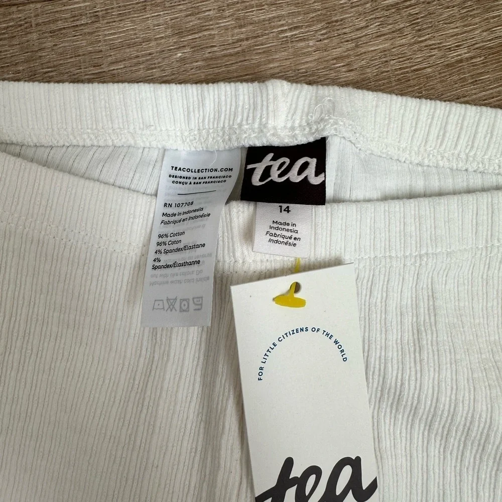 Tea Collection Ivory Textured Leggings